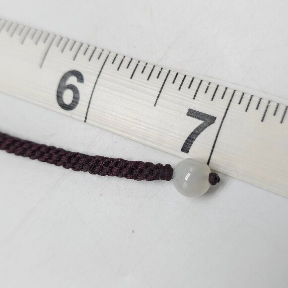 Handmade Star Shaped White Jade Beaded Bracelet With Adjustable Cord - Picture 4 of 4